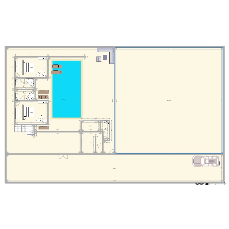 2 x 500m2. Plan de 0 pièce et 0 m2