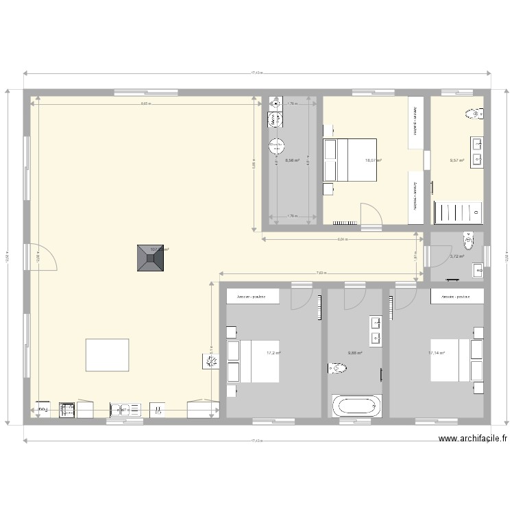 Gralhas2021. Plan de 8 pièces et 191 m2