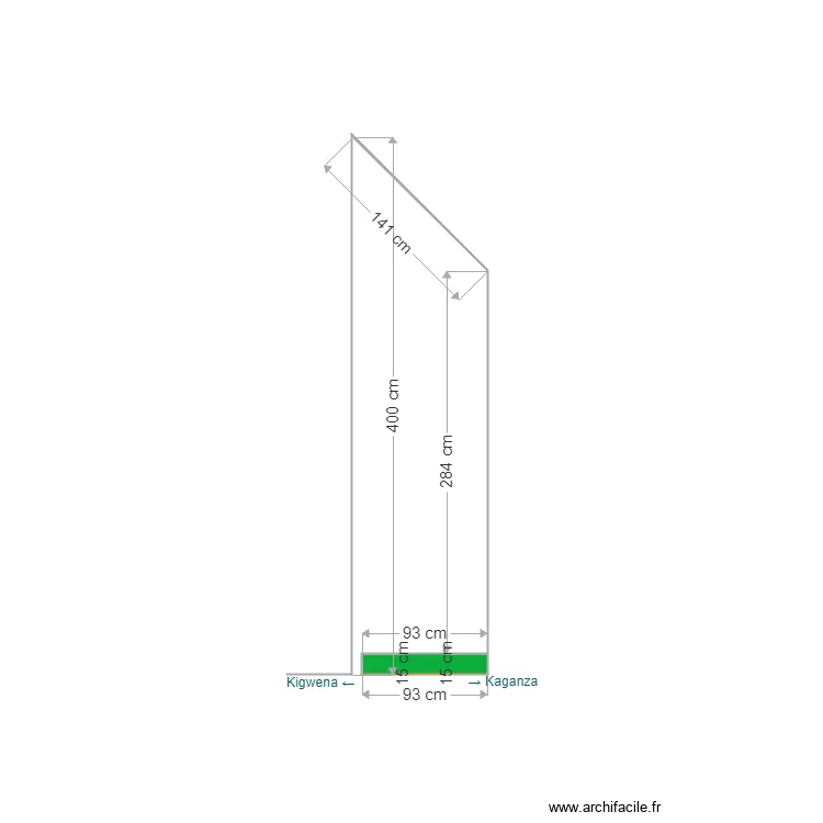 positionnement chalet. Plan de 