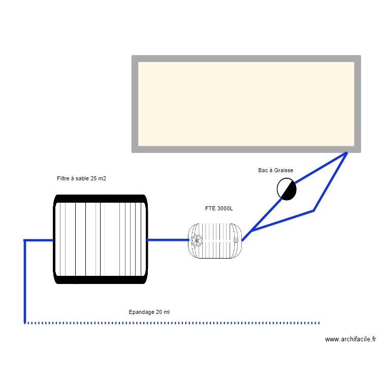 123. Plan de 1 pièce et 34 m2