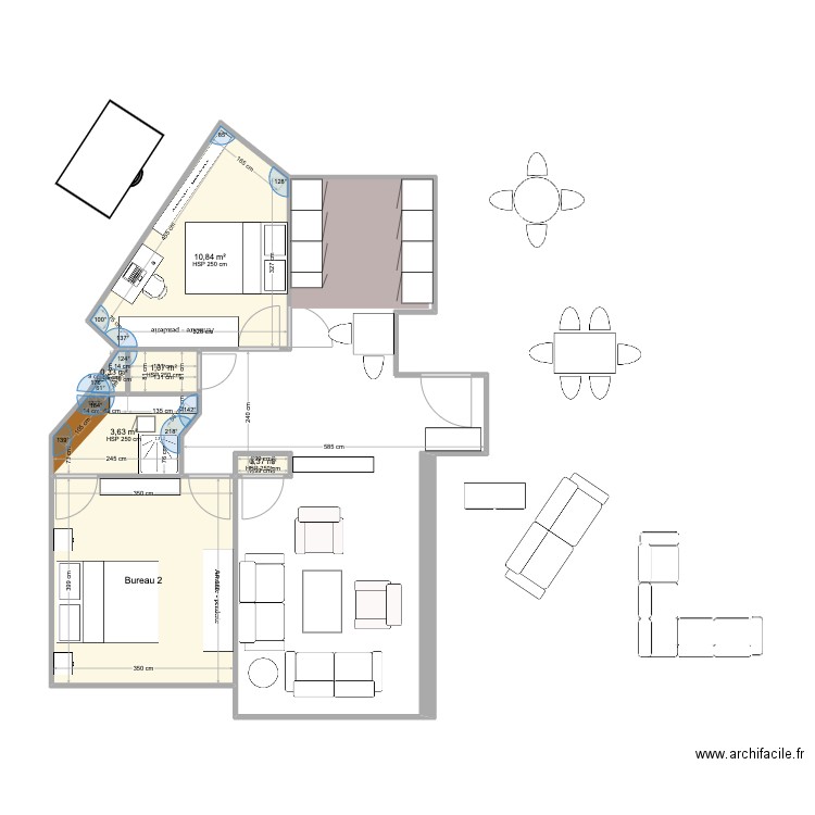 appart pg sommeillier meuble 3. Plan de 6 pièces et 30 m2