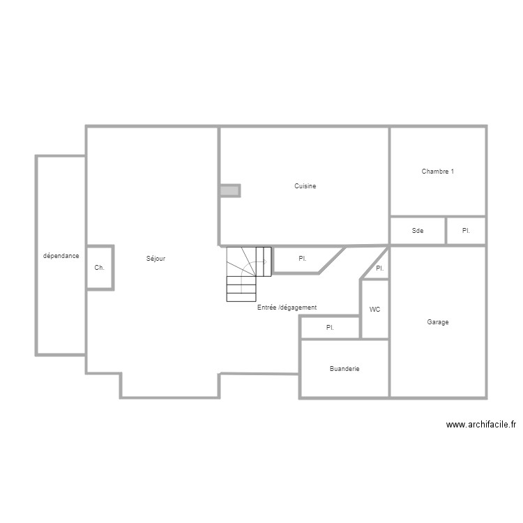 KROURI RDC. Plan de 0 pièce et 0 m2