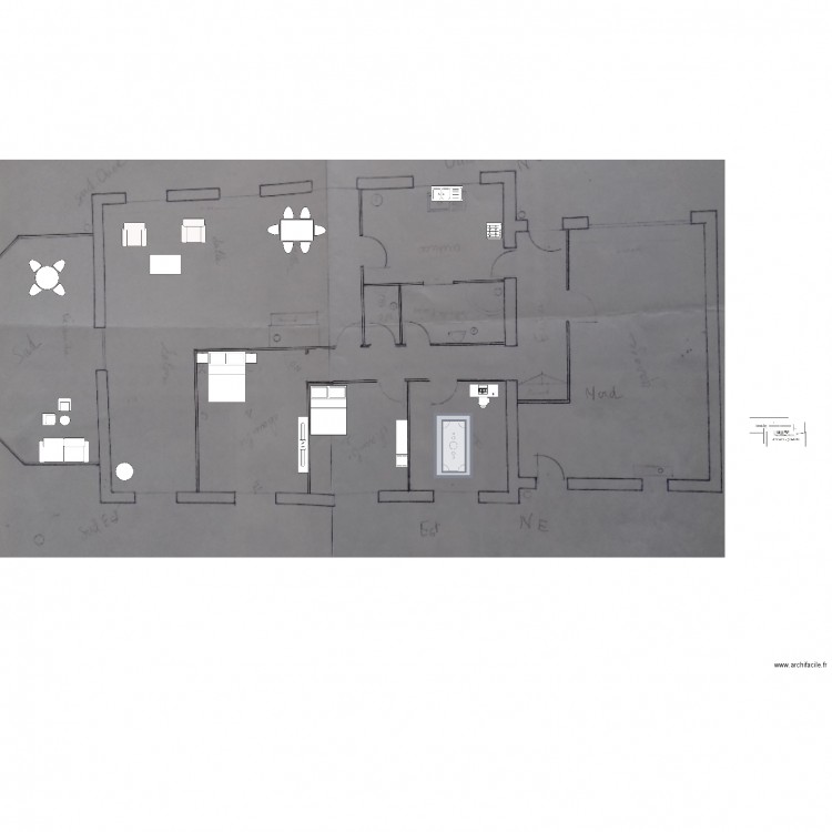 feng shui. Plan de 0 pièce et 0 m2