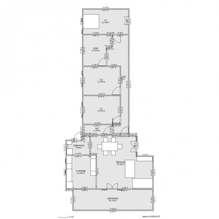 MAISON LONGUE 2. Plan de 0 pièce et 0 m2