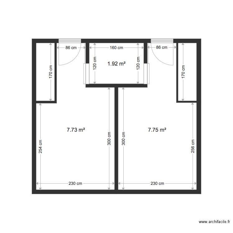Chesnay plan existant. Plan de 0 pièce et 0 m2