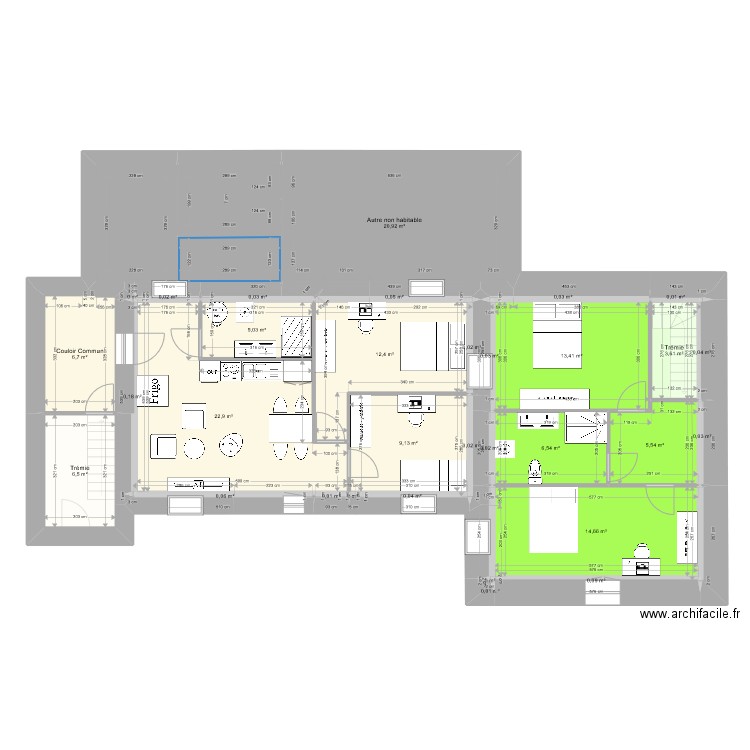 St Sulpice des landes - 1ere visite (Projet). Plan de 57 pièces et 294 m2