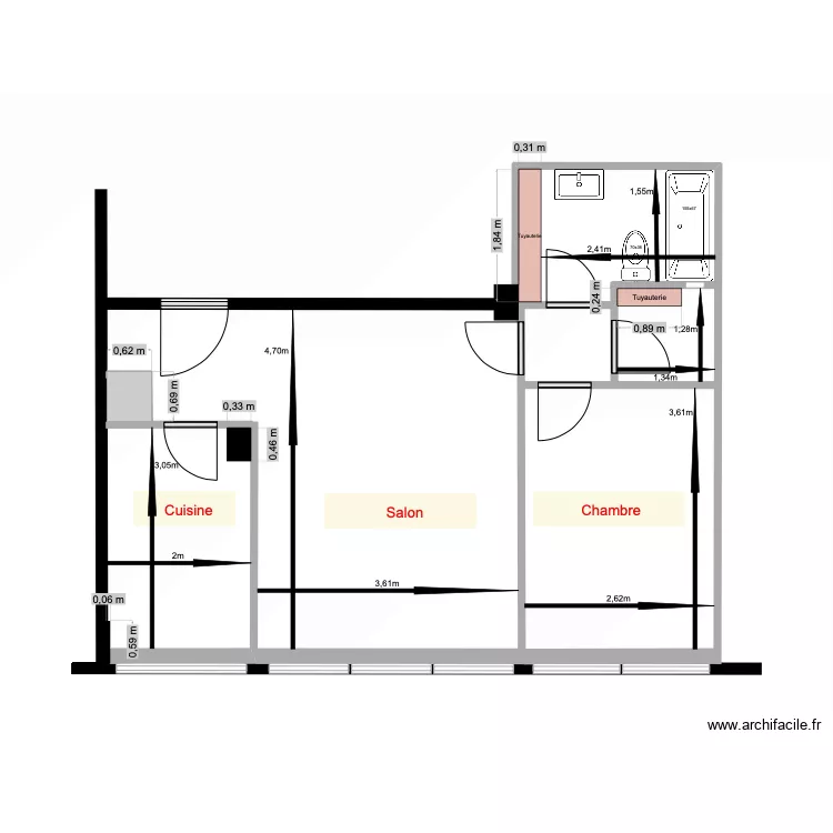 Plan Appart Lucie V2. Plan de Plan Appart Lucie V2. Plan de