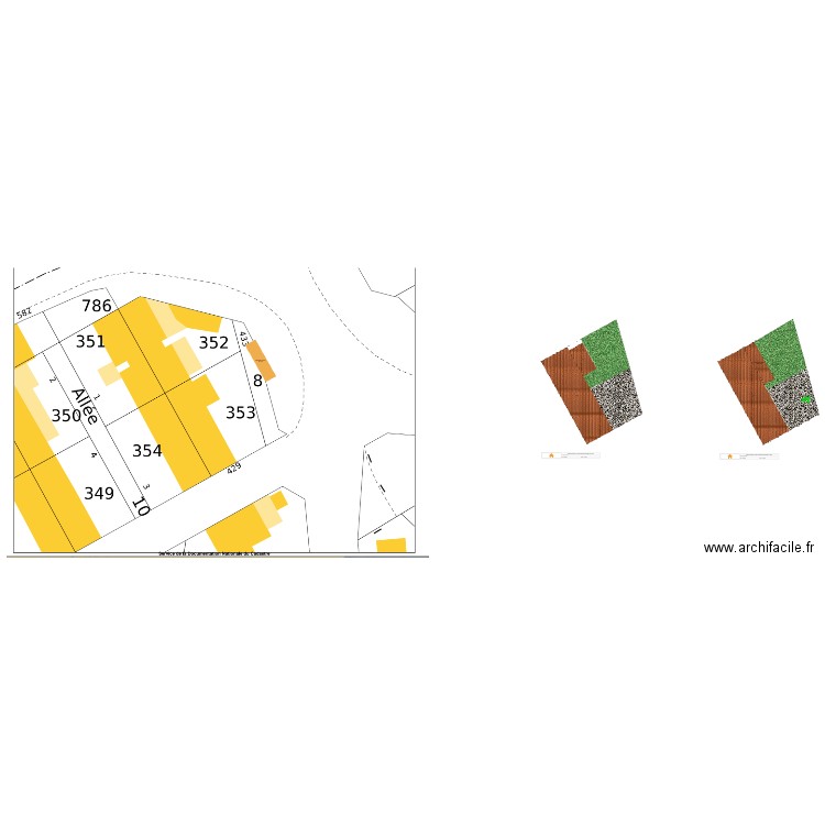 Plan de masse (sur cadastre). Plan de 0 pièce et 0 m2
