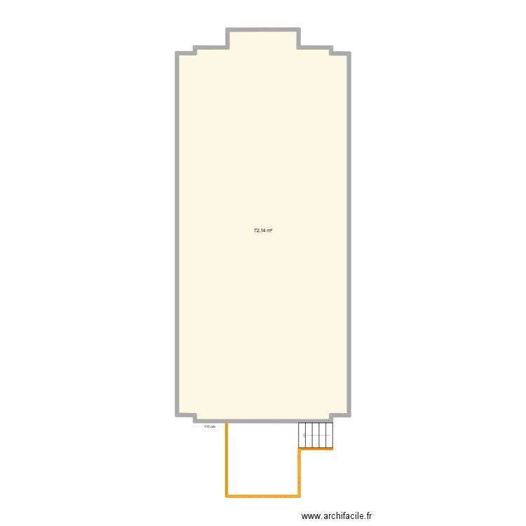 Caravane Plan 2 D FINAL. Plan de 1 pièce et 72 m2