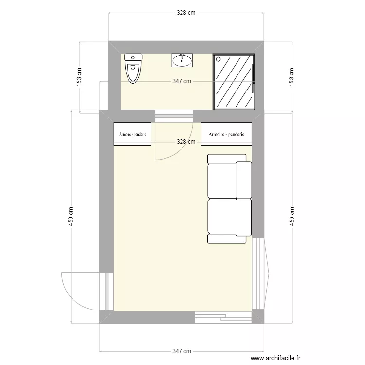 salle jeu bis. Plan de 