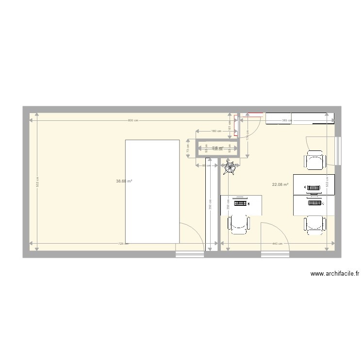 BUREAU ACTUEL. Plan de 0 pièce et 0 m2