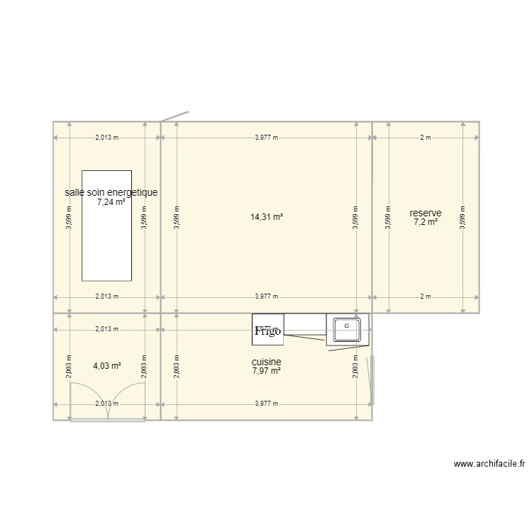 salle atelier. Plan de 0 pièce et 0 m2