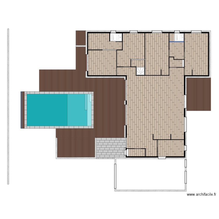 Plan Gary calepinage carrelages de sol. Plan de 15 pièces et 371 m2