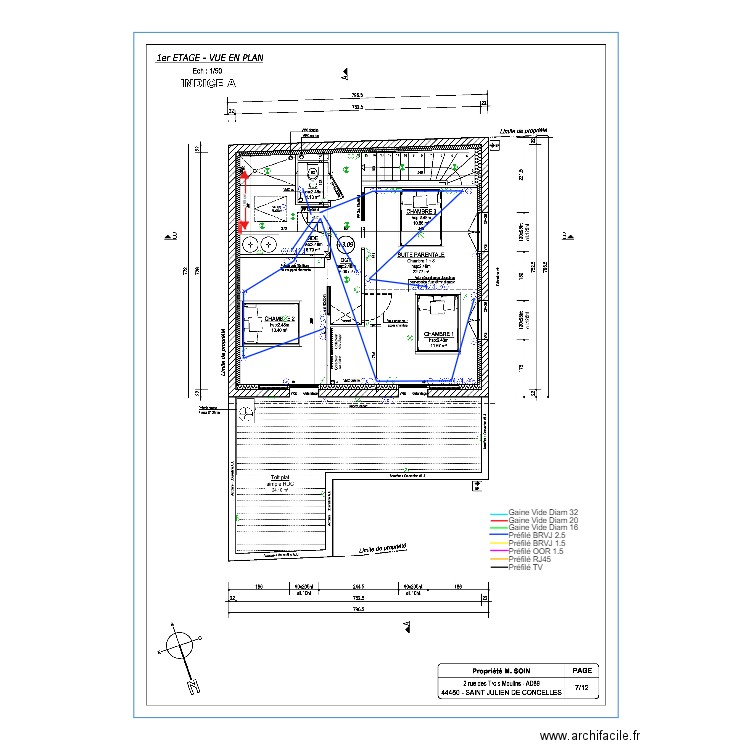 Mathieu câblage etage BRVJ2 5. Plan de 0 pièce et 0 m2