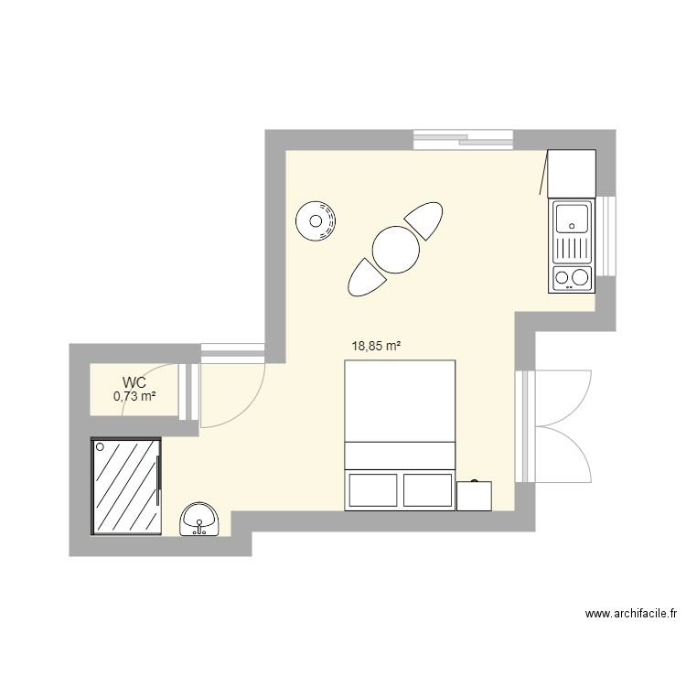 Garage. Plan de 0 pièce et 0 m2