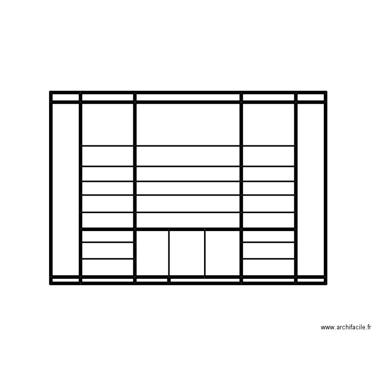 Anatole bibliothèque 3. Plan de 40 pièces et 18 m2