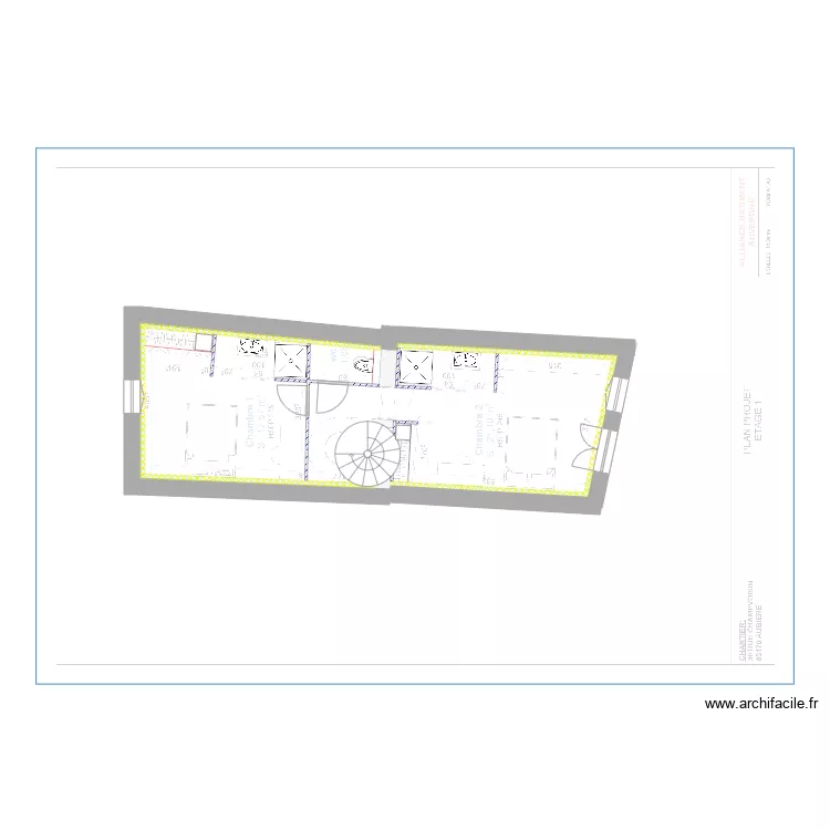 Aubi&egrave;re projet&eacute; R1. Plan de 