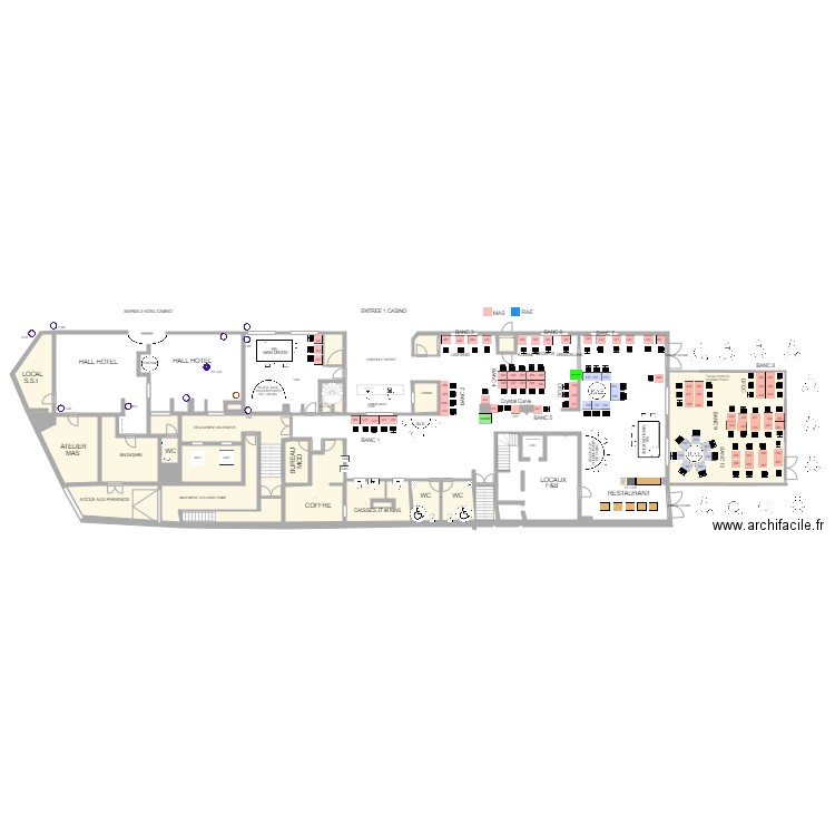 Plan de salle RDC au 03 juin 2020. Plan de 0 pièce et 0 m2