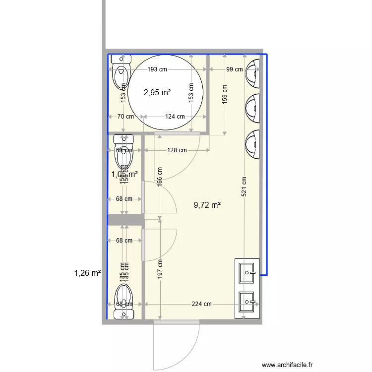 Projet wc 3. Plan de 