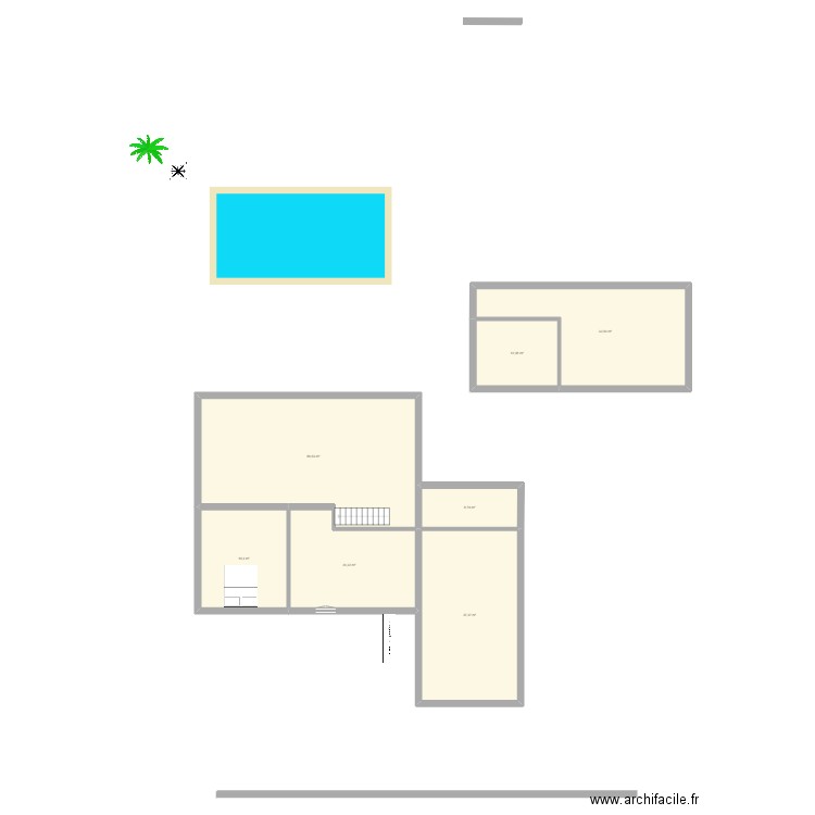 Plan 7B variante. Plan de 7 pièces et 192 m2