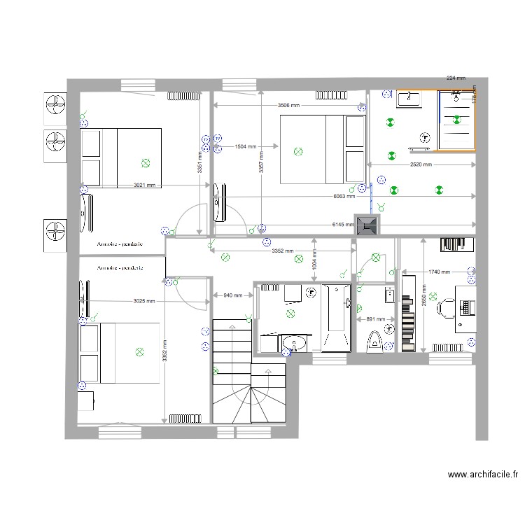 maison étage complet. Plan de 0 pièce et 0 m2