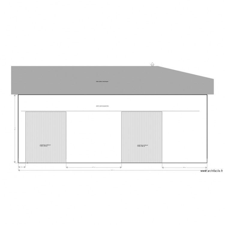  façade nord après modification . Plan de 0 pièce et 0 m2