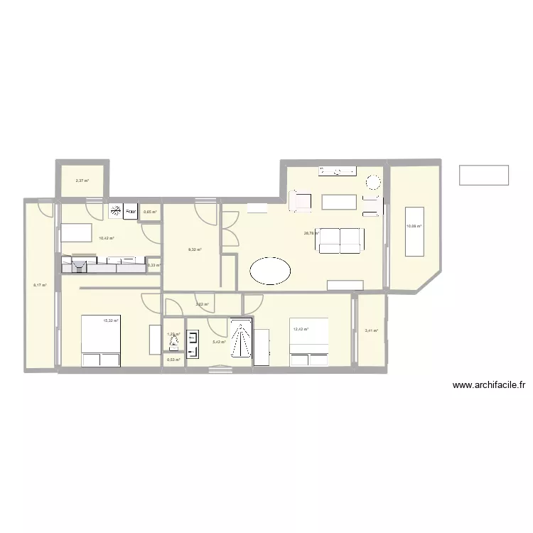saint cyrice. Plan de 15  et 111 m²