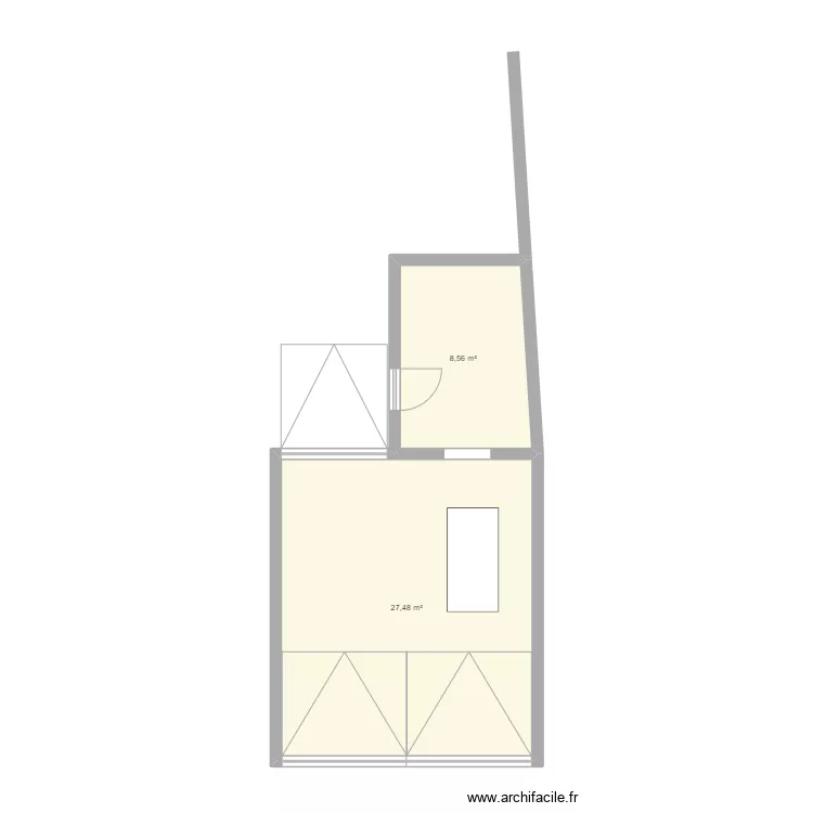 plan garage avec atelier et avanc&eacute; bois. Plan de 