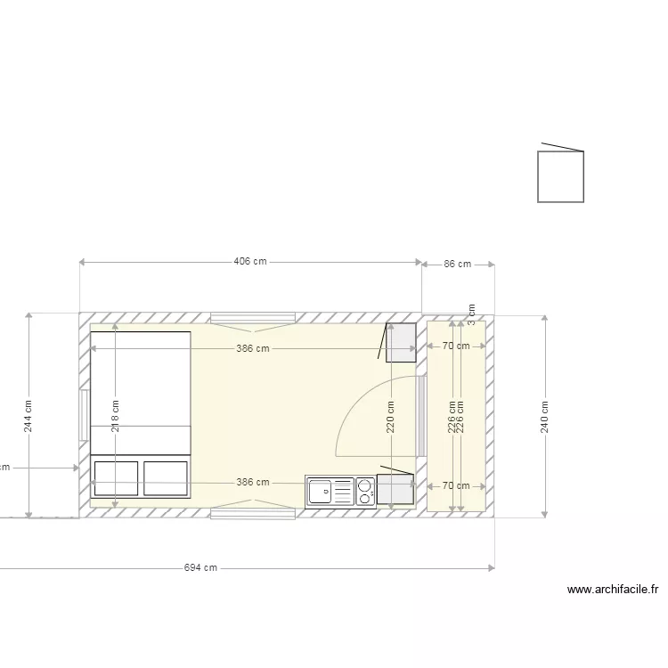 roulotte fournier 231. Plan de 