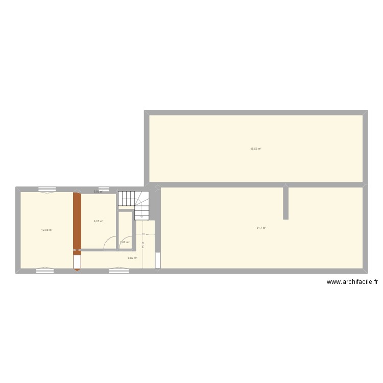 extension 2 (solution 1). Plan de 7 pièces et 127 m2