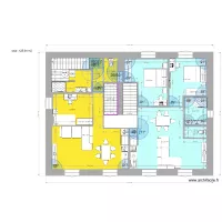 plan 1er &eacute;tage escalier central 3