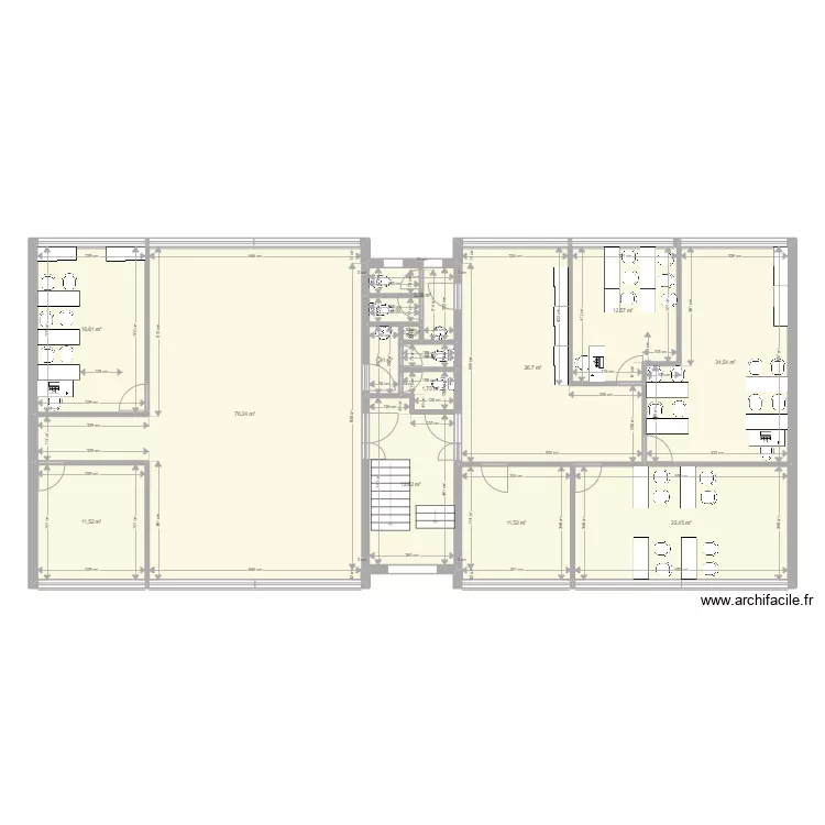 Accessibilit&eacute; R+1 Guillemin . Plan de 