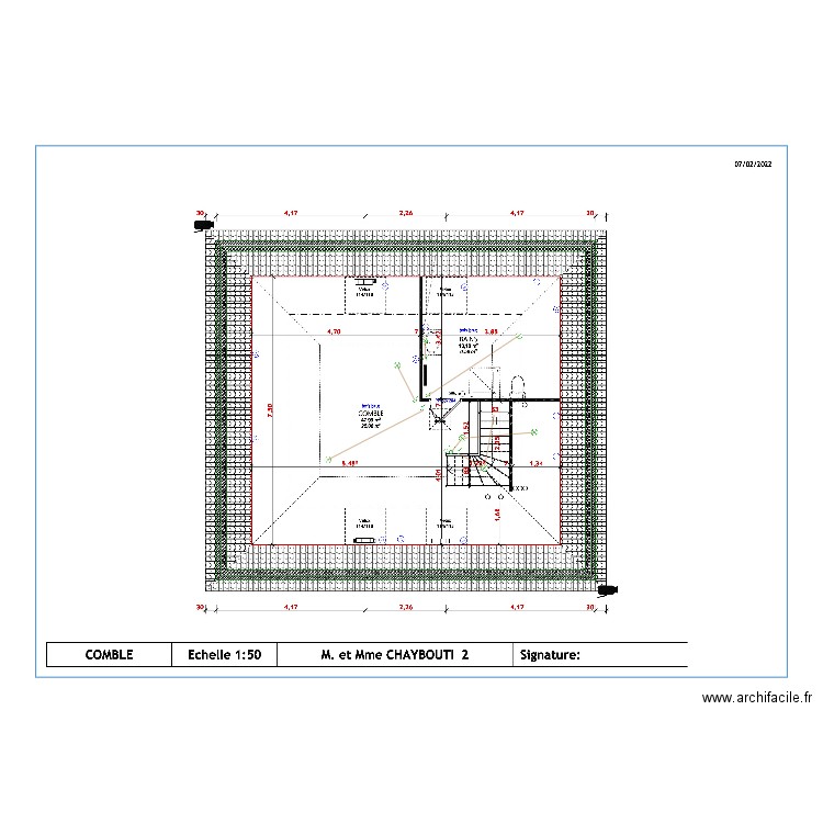 CHAYBOUTI COMBLES. Plan de 0 pièce et 0 m2