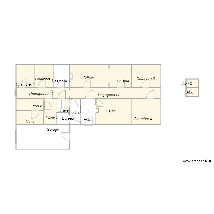 Croquis MICHEL VO. Plan de 12 pièces et 30 m2