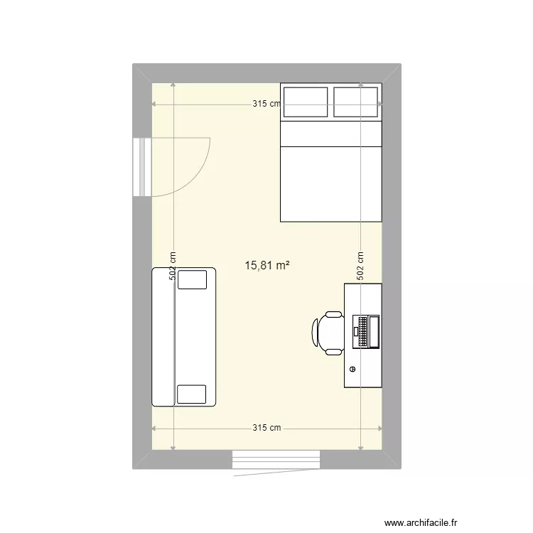 chambre axel. Plan de 