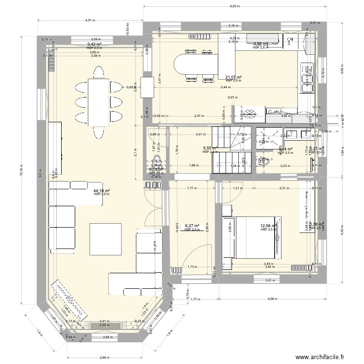 RDC OISEME projet 3. Plan de 0 pièce et 0 m2