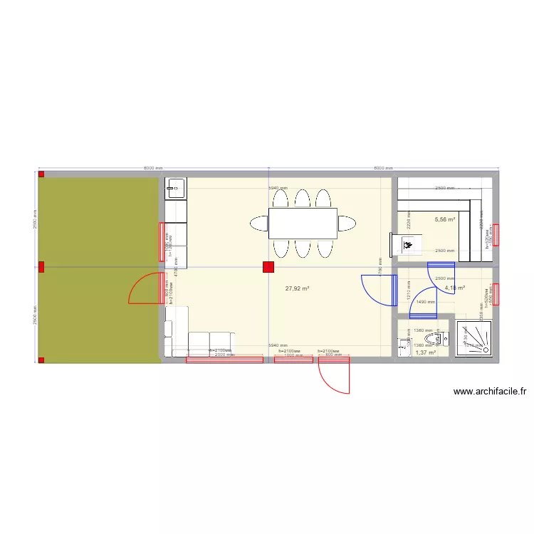 Баня Ромашка. Plan de 