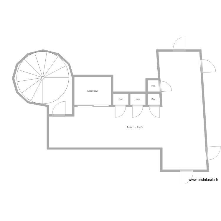 Paliers 1 2 et 3 au 4C. Plan de 0 pièce et 0 m2