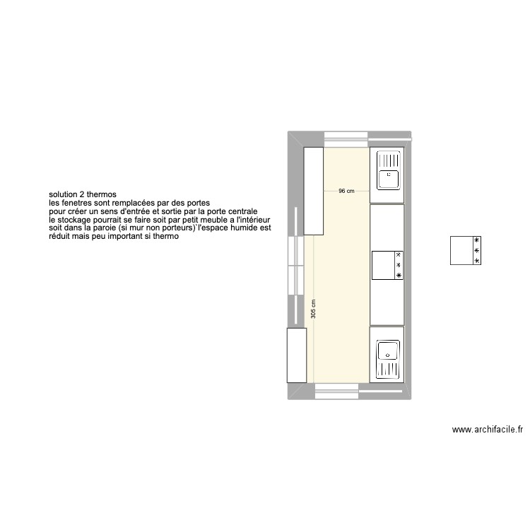 plan du cèdre initial 2 thermo. Plan de 1 pièce et 10 m2