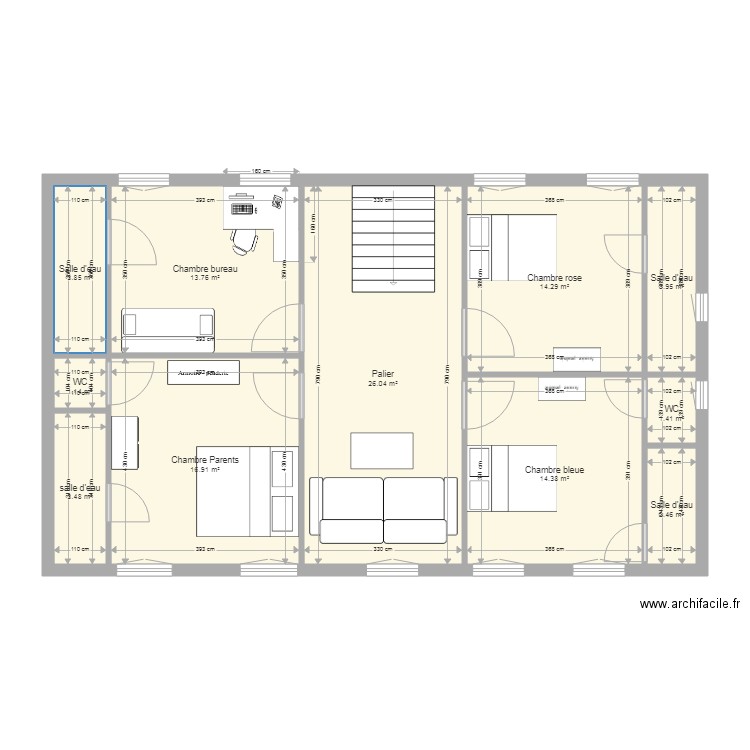 Etage. Plan de 0 pièce et 0 m2