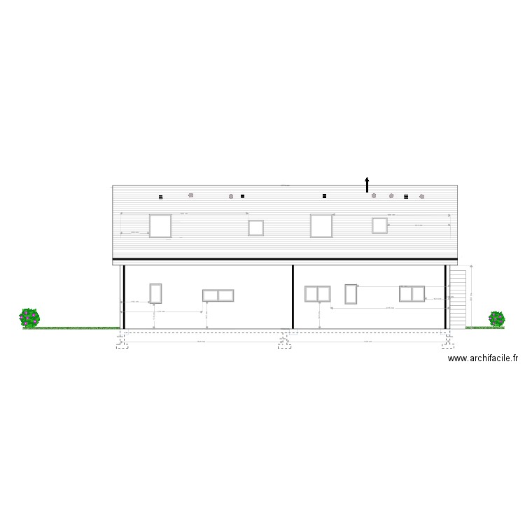 Plan Facade NORD. Plan de 0 pièce et 0 m2