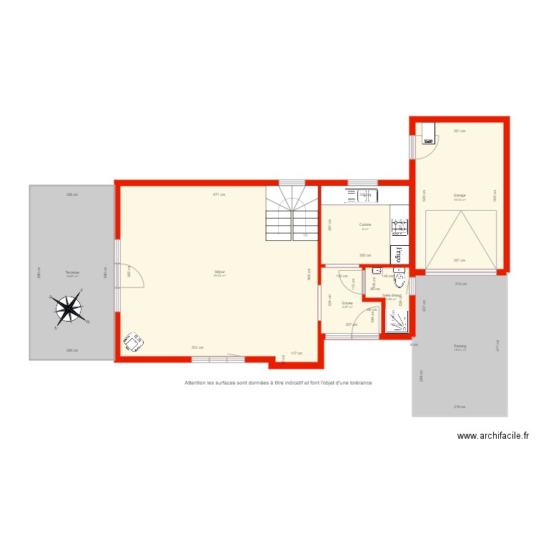 BI 3804  rdc non côté. Plan de 0 pièce et 0 m2