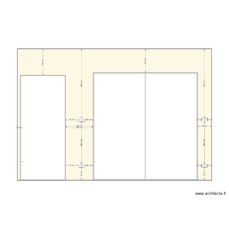 wall 13 master bedroom plugs X 3. Plan de 0 pièce et 0 m2