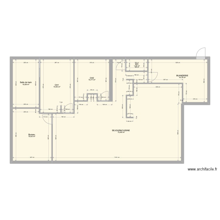 PLAN THIVET (NOUVEAU). Plan de 7 pièces et 140 m2