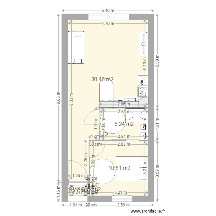 f2 en cours. Plan de 0 pièce et 0 m2