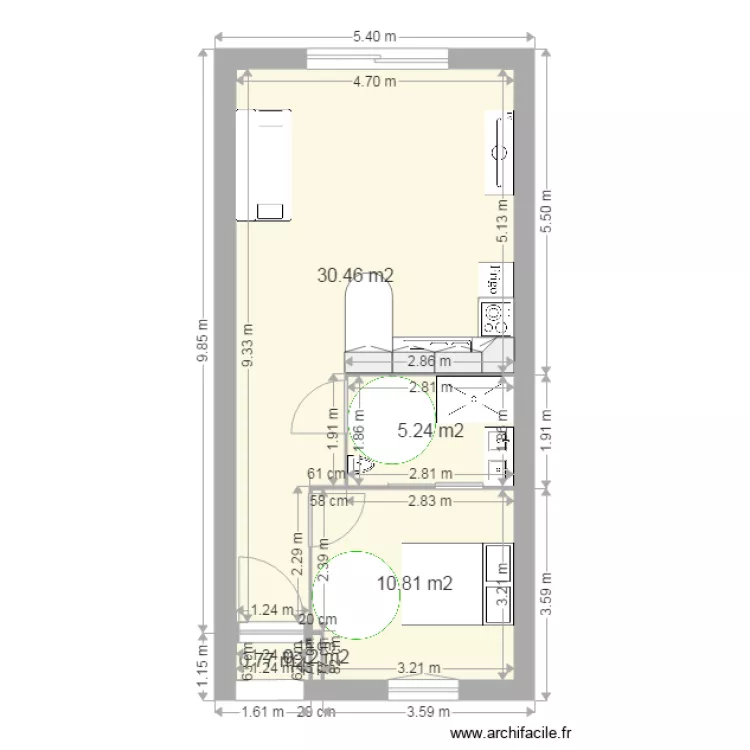 f2 en cours. Plan de 