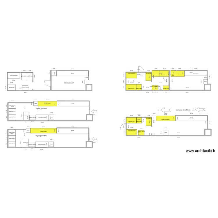 SUPER U TAVAUX. Plan de 5 pièces et 3 m2