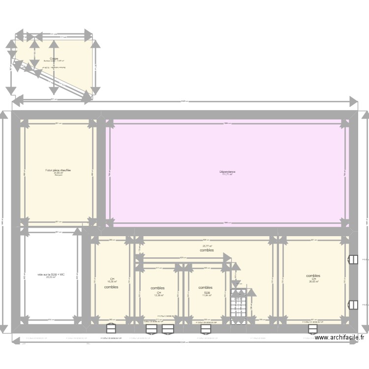 SOUCHOUX. Plan de 15 pièces et 536 m2