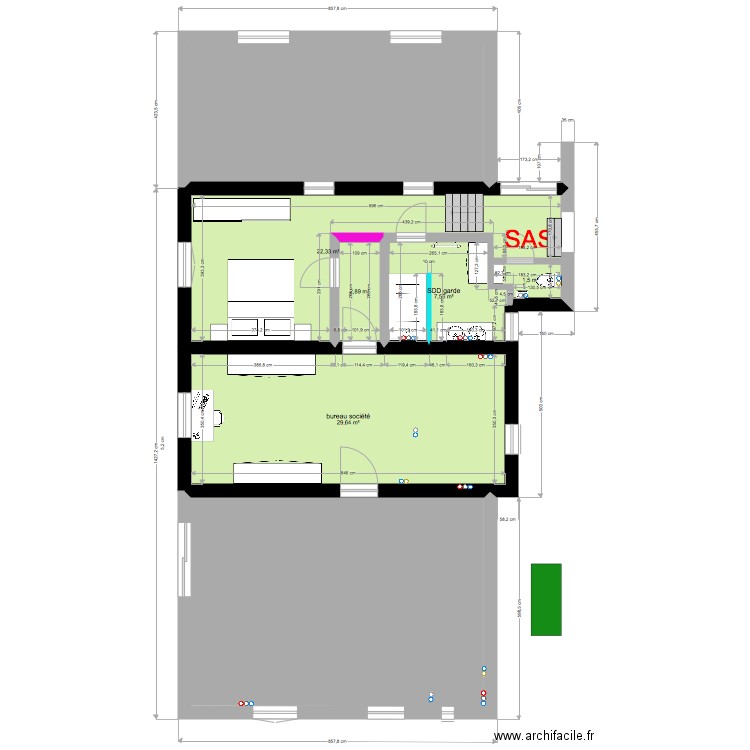 annexe a minima ourdis111121. Plan de 7 pièces et 137 m2