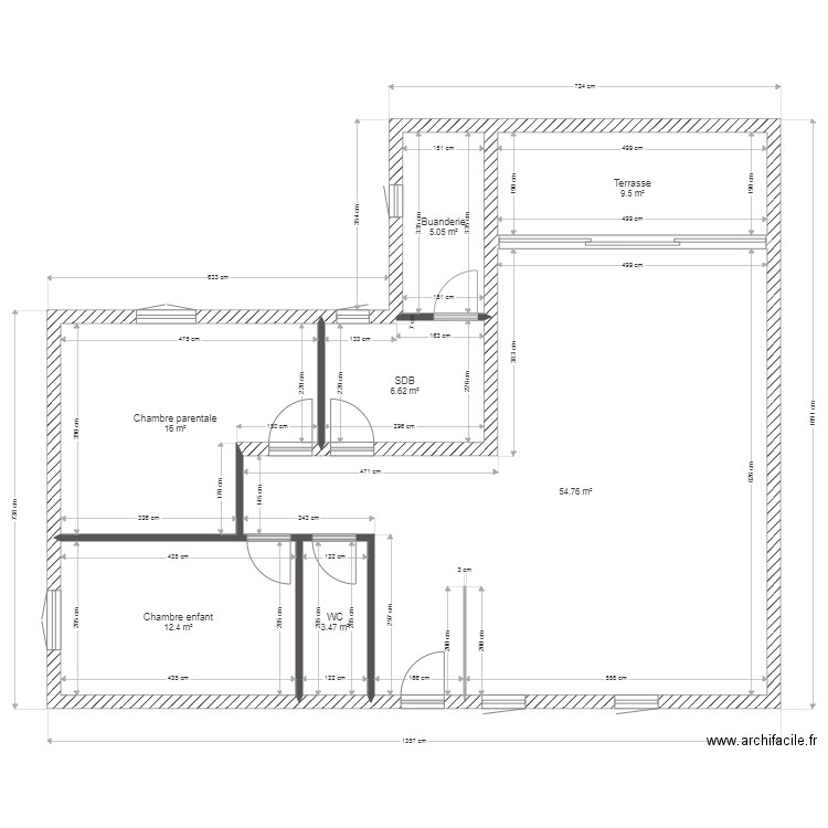 maison 2 chambres. Plan de 0 pièce et 0 m2